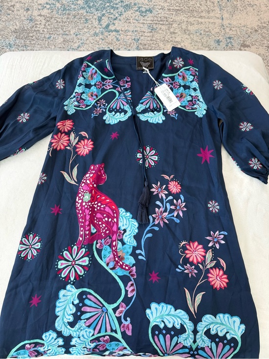 Johnny Was Dresses & Skirts - Johnny Was Jade Leilana Vesna Mini Dress blue silk floral blend S E04